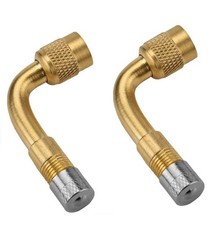 90 Degree Tyre Valve Extension Adaptor for Car Motorcycle Bike Scooter 2 Gold