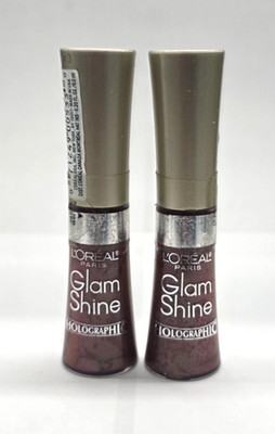 2 PACK L'Oréal Glam Shine Holographic Plumping LipColor-870 Echo