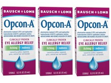 Opcon-A Allergy Eye Drops, Antihistamine Redness Relief for Itchy, Red Eyes