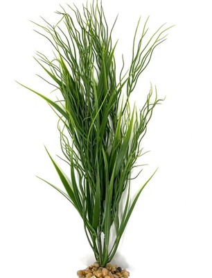 18'' Medium MIXED Curly Sea Grass Willow & Wild Grass Plastic Plant 839, Stone ba