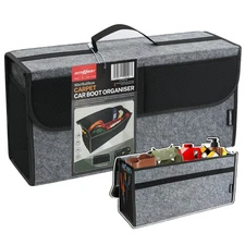 Trunk Cargo Organizer Large Collapsible Storage Box Soft Felt Bag Tool Universal