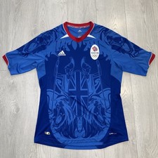 ADIDAS 2011 2012 OLYMPIC TEAM GREAT BRITAIN FOOTBALL SOCCER JERSEY sz L X16812