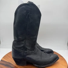 Tony Lama Soft Black Leather Cowboy Boots Style 6158 Men’s 9 EE Made In USA