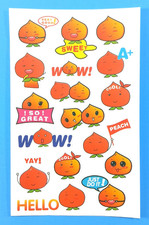 Peach Scented Scratch  Sniff Sticker Sheet