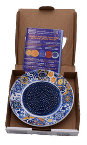 4.75" Ceramic Grater Dish Plate Scraper For Garlic, Ginger, Hard Cheese, Wasabi