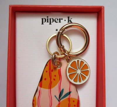 Piper K Keychain Bag Charm Motel Key La Dolce Vita Oranges | eBay