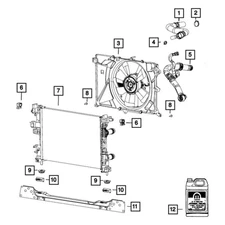 For Jeep Compass 2019-2020 Mopar 68249896AC Engine Coolant Radiator Hose