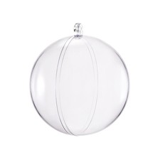 10 Pack 2 3/8 inch 60mm Clear Plastic Ornaments Ball