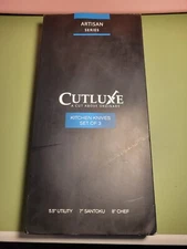 Cutluxe Artisan Series Chef Knife 3 Piece Set Pakkawood Handles Ultra Sharp