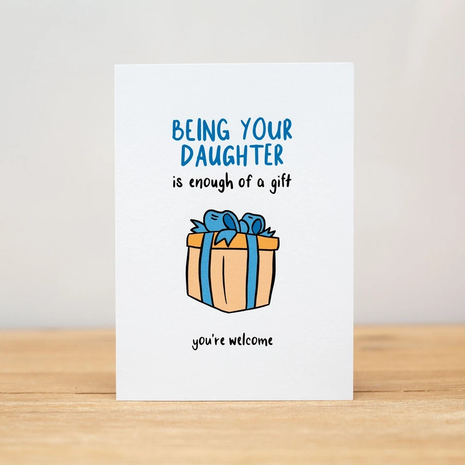 Поздравительная открытка - день рождения, смешной, быть вашим (заказное название) достаточно подарок - Изображение 4 из 4