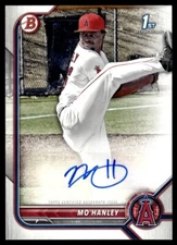 2022 Bowman Prospect Autographs Mo Hanley Auto Los Angeles Angels #PPA-MH