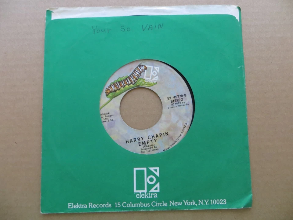 Harry Chapin – Taxi / Empty - 1972 - Elektra EK-45770 7" Single VG+/Generic - Image 2 of 4