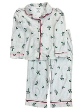 Carters Infant & Toddler Girls Christmas Holiday Mistletoe Pajamas Sleep Set