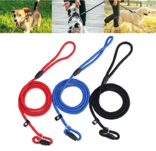 Dog Nylon Adjustable Loop Slip Rope Leash Lead Training Choke Pet Collar 4ft