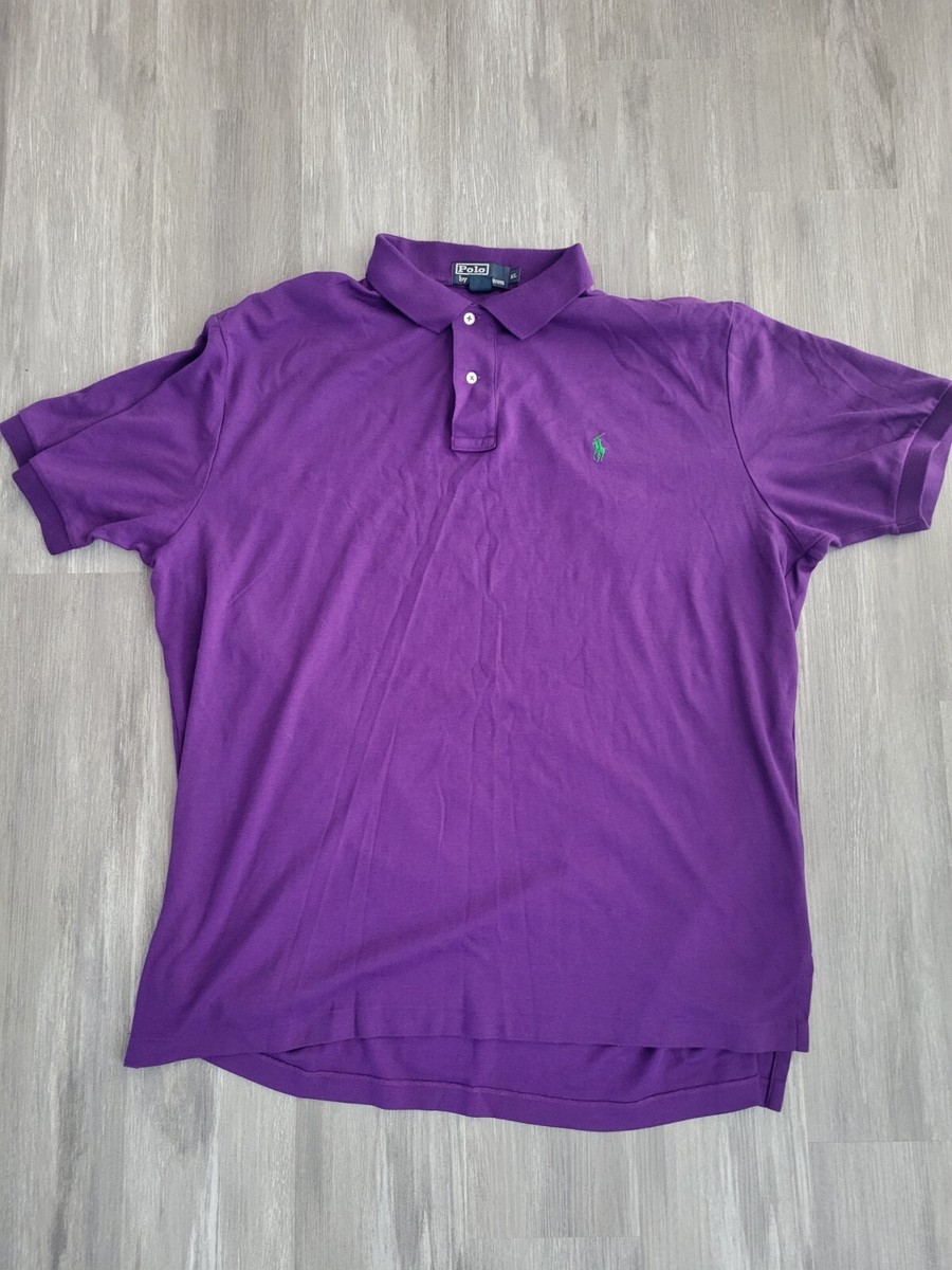Ralph Lauren Polo Shirt Purple Extra Large Jamaica Big Pony Rugby