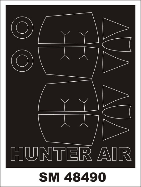 Hawker Hunter F.6 Canopy Painting Mask FüR Airfix 1/48 Montex SM48490-image