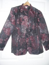 Women's Multi Color/Print with Black background blazer-Size M