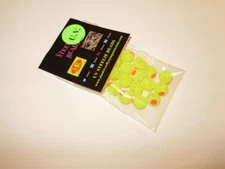 8mm Niagara Gold UV Fl Red Dot Trout & Steelhead Bead 100 PACK