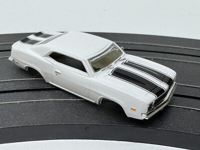 NU-RORA  69 Camaro Z28 White w/Black Stripes HO Slot Car Body Only Fits Tjet 500