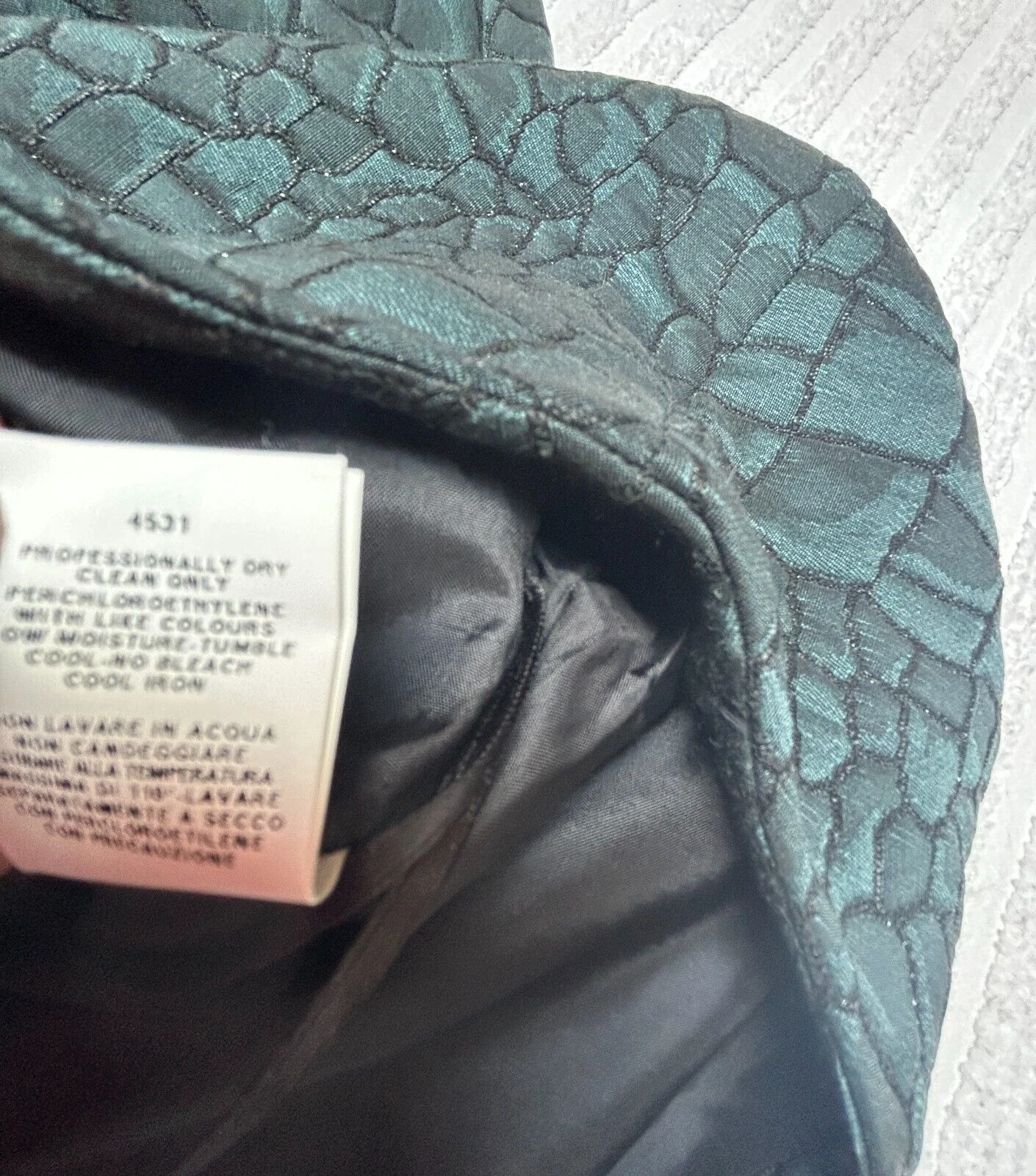 Abito tubino monospalla Moschino economico e chic donna stampa animalier tg 12 verde