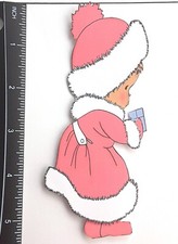 3D Girl Red Coat Hat Gift Holiday Winter CUSTOMER APPRECIATION Embellishment 308