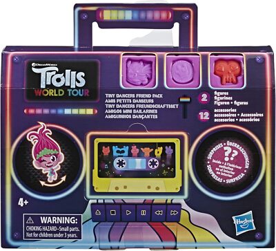 Trolls DreamWorks Tiny Dancers Friend Pack mit 2 Tiny Dancers Figuren, 2 Armbänder