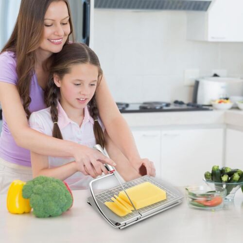 Cheese Slicer Cutter Board Stainless Steel Wire Cutting Hand Tool w/Size Scale - Picture 2 of 14