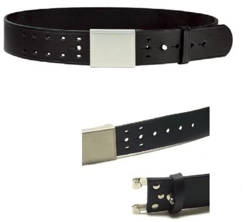 Vega Holster 1V57 Cinturone Cuoio 2 Fori NERO BIANCO VIGILANZA CC PS GDF GPG VV