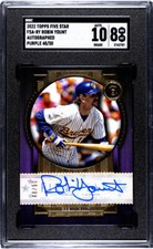 2022 Topps Five Star #FSA-RY Robin Yount SGC 8 NM/MT Auto 48/50 Brewers 