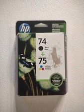 HP 74 Black  75 Tri-Color Ink Cartridges Combo Genuine CC659FN Oct 2019