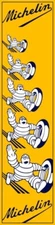 Michelin Tires w. Michelin Man VERTICAL Style NEW Sign 48" Tall Diecut USA STEEL