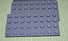 (2) 4x8 Dark Gray Standard Base Plate Bricks ~ Lego NEW P arts ~