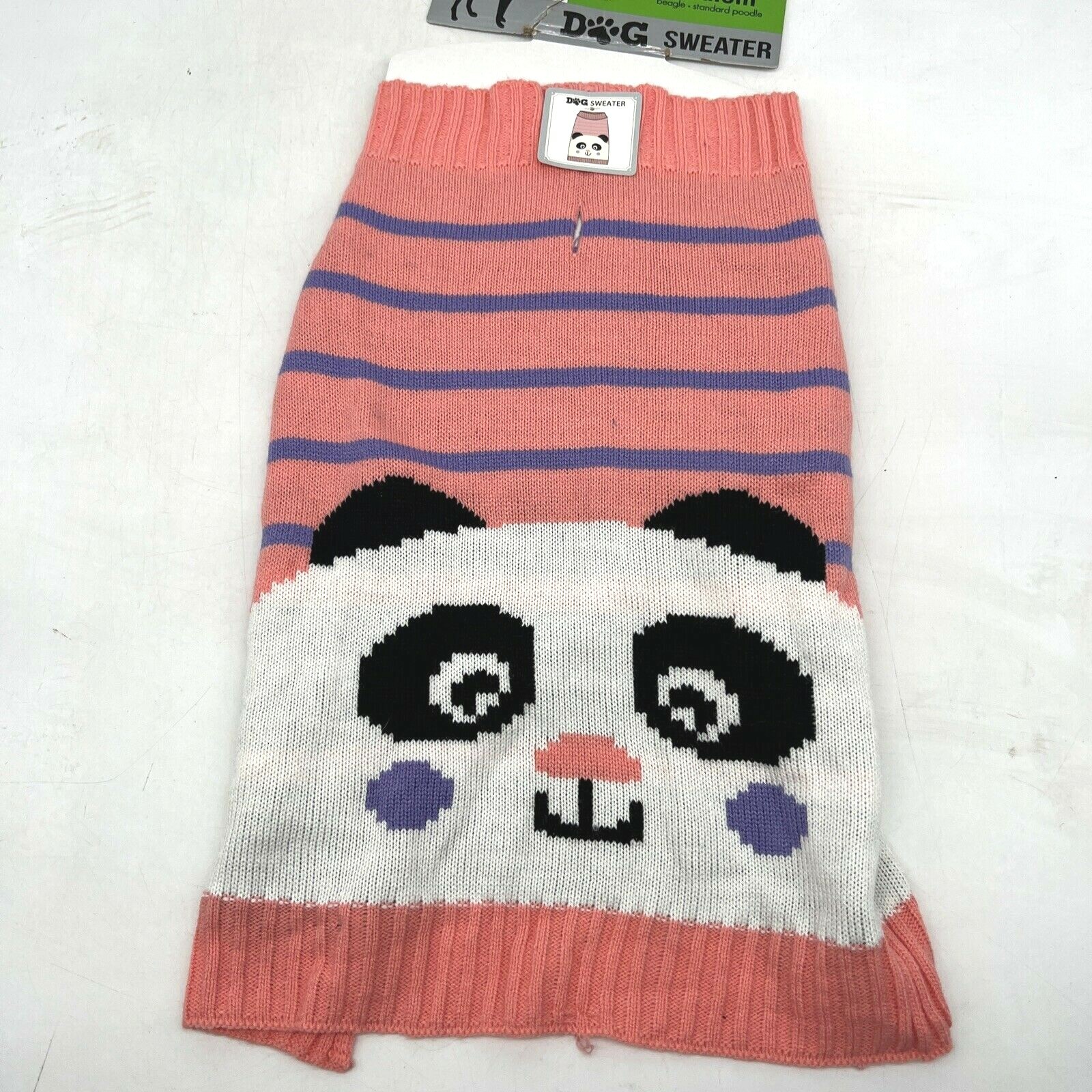 Dog Sweater Unicorn Peach Cream Purple Size Medium 1722 Inches for