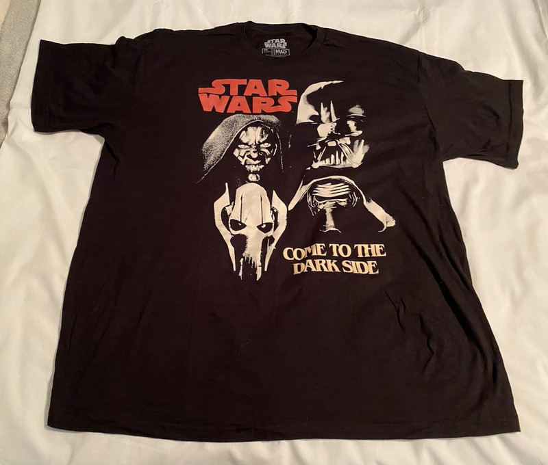 Star Wars Villains Come To The Dark Side T-Shirt, Black, Size XL