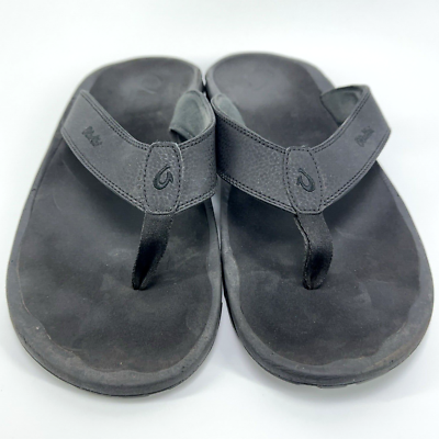 Mens Olukai Ohana 10110A-4040 Black Flip-Flop Comfort  display picture 2