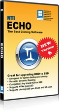 NTI Echo 6 | Disk Cloning & Migration Software | 2-in-1: Windows + Linux mode