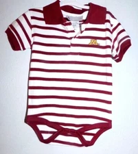 Minnesota Golden Gophers 6 months Polo Type shirt one Piece, Two Feet Ahead