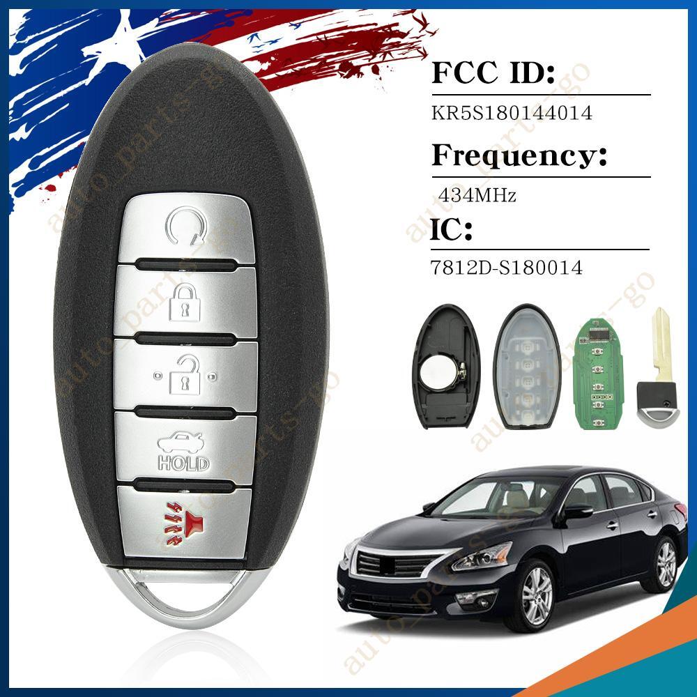 TOP-VIGOR Replacement Key Fob For Nissan Altima/Maxima 2013-2015 – 4 Button, 433MHz, ID47 Chip (FCC ID: KR5S180144014)