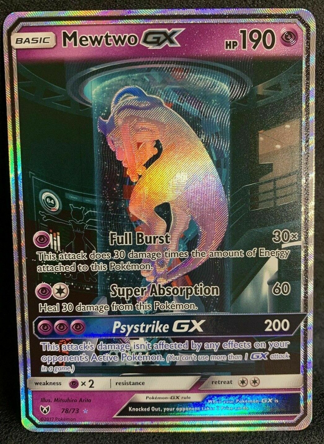 Mewtwo GX - 39/73 - Ultra Rare  Carte pokemon, Carte pokemon a