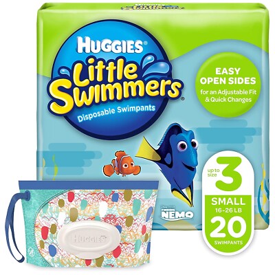 Huggies Disposable Swim Diaper, Swimpants, Size Small (16-26 Pound), 20  Count - Main Image