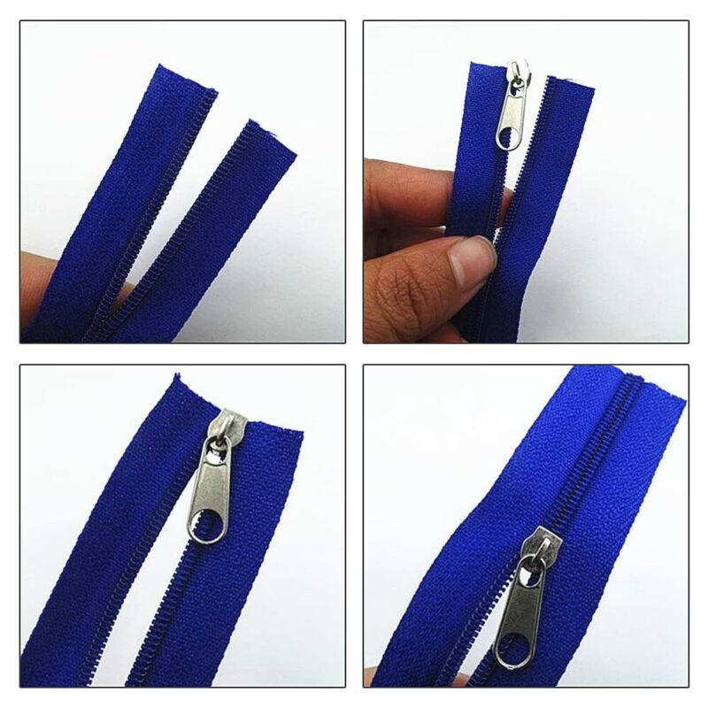 20 Stück Nylon-Reißverschlüsse Weiß – 50,8cm Geschlossenes Ende | Für Nähen & Reparatur | #3 Spiralreißverschluss