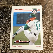 1991 Line Drive AAA Doug Henry Denver Zephyrs #140