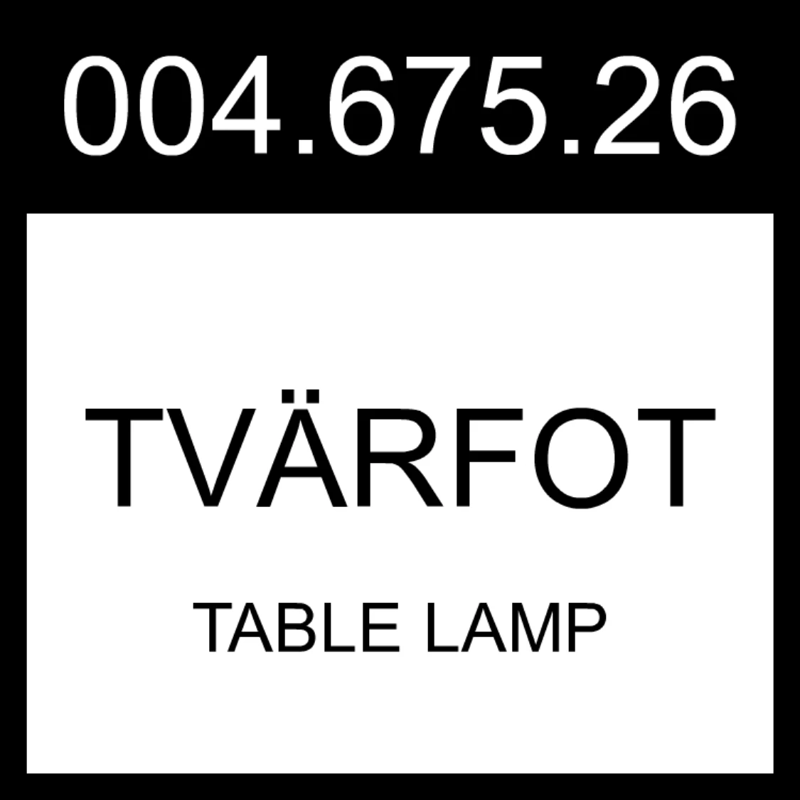 IKEA TV RFOT Table Lamp Black white 004.675.26