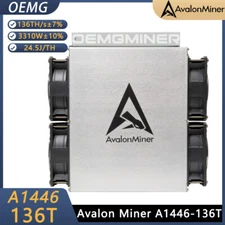 Avalon A1446-136T 3310W Bitcoin Miner BTC SHA-256 algorithm Asic mining