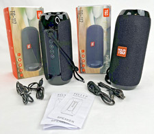 Lot of 2 - T G TG117 Bluetooth Wireless Portable USB/TF/FM Radio Speakers - NEW 