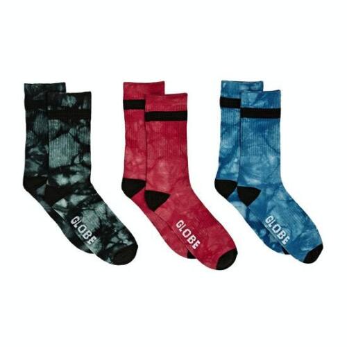Globe Socks 3 Pack All Tied Up Crew Asst Tie Dye SIZE 7-11 Skateboard Sox - Picture 1 of 4