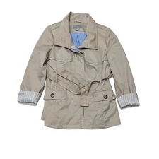 H&M Short Belted Trench Coat Size 8