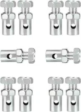 10 PCS Universal Clutch Brake Throttle Cable Ends Stops 1/8" Cable Clamps Lock