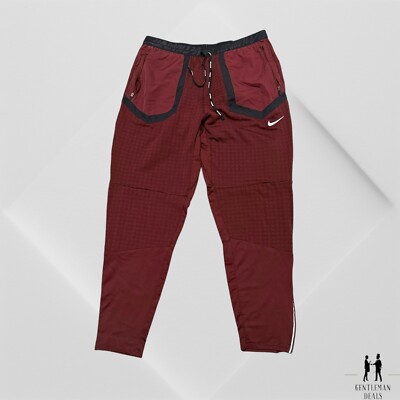 Nike Phenom Elite Wild Run Running Pants Maroon Black CU5972-624 Men's L  Large 194498376676|
