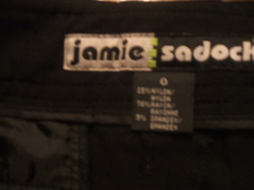 Jamie Sadock Black Capris Sz 0 Golf Nylon Rayon Spandex Stretch Zippered Pockets - Picture 4 of 12
